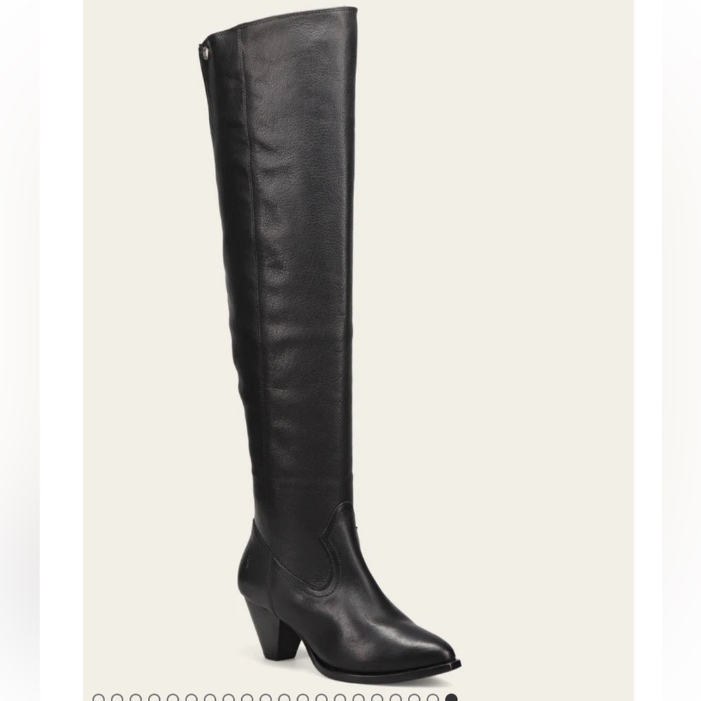 Frye Black Over-the-Knee Leather “June” Boots
